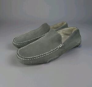 Kenneth Cole Reaction Loafers Mens Size 9.5 M Gray Suede Leather Slip On House